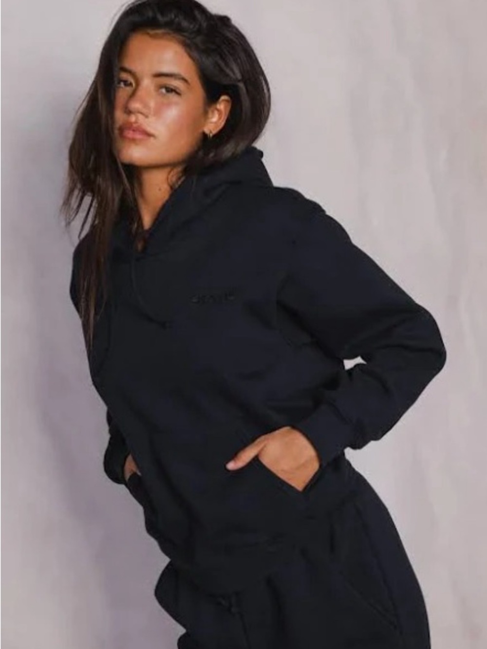 Skatie Black Pullover Hoodie - Minimal Logo